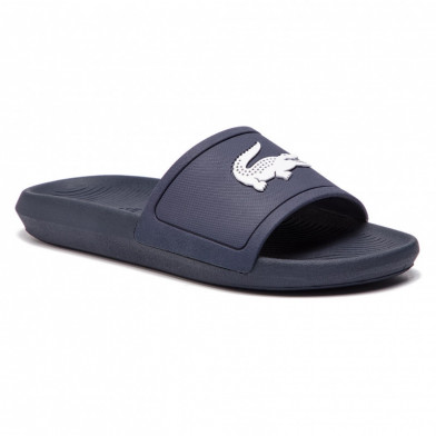 lacoste croco slide bleu 37cma0018-092