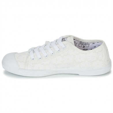 Basket basse en dentelle pour femme ecru