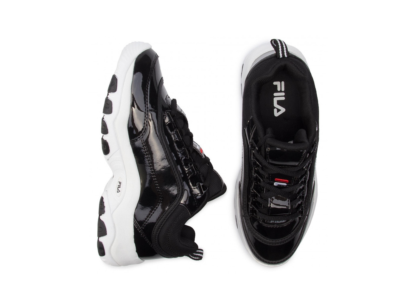 basket fila noir vernis