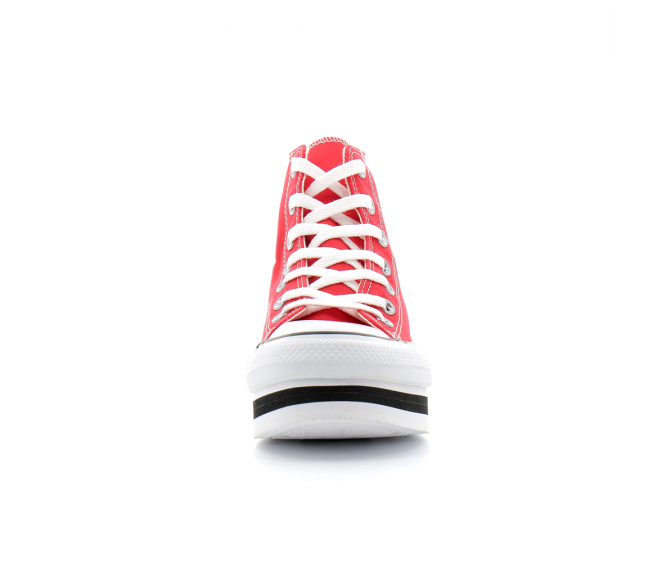 converse plateforme rouge