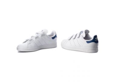 adidas stan smith scratch blanc-bleu s80042