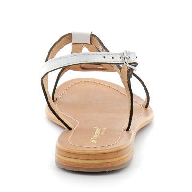 Sandales pour femme en cuir Hamess blanc 36344