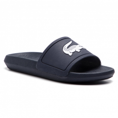 lacoste croco slide bleu 37cfa0005-092