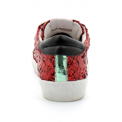 Basket mode basse à lacet pour femme Catri rouge 4902