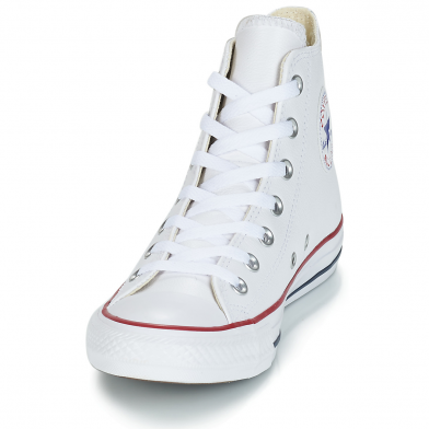 Chaussures montantes à lacet en cuir pour adulte Chuck Taylor All Star Leather blanc 132169c