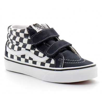 vans sk8-mid junior bleu-check vn0a346y0hf1