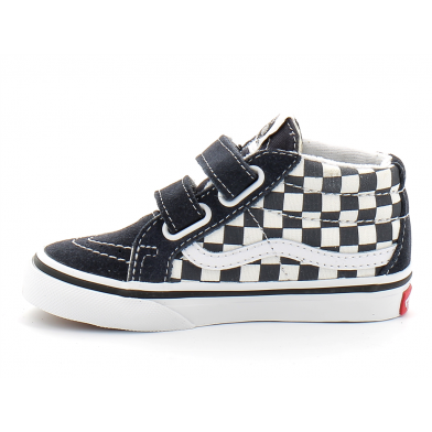 Chaussures à scratch pour enfant Sk8-Mid Reissue bleu-check vn0a348j0hf1