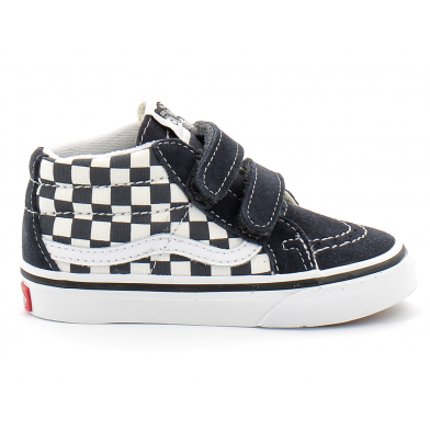 Chaussures à scratch pour enfant Sk8-Mid Reissue bleu-check vn0a348j0hf1