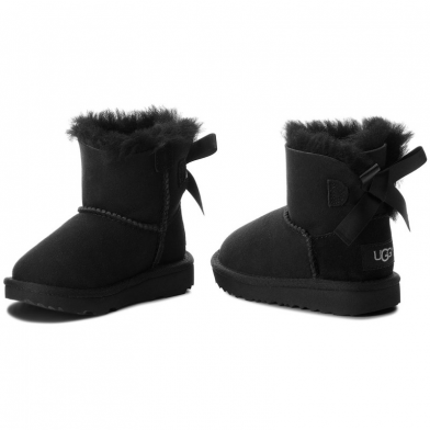 ugg mini bailey bow ii kids black 1017397t