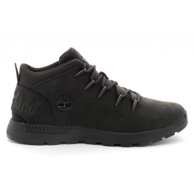 Basket mi-haute à lacets pour homme en noir Sprint Trekker noir mn.