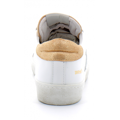 Basket mode basse à lacet pour femme Catri blanc-or 4913k