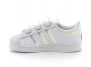 adidas superstar blanc-neon fv3657 baskets-bebe