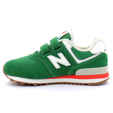 Chaussures de sport à scratch pour enfant PV574 vert pv574he2