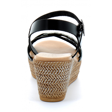 porronet sandale noir noire plomb