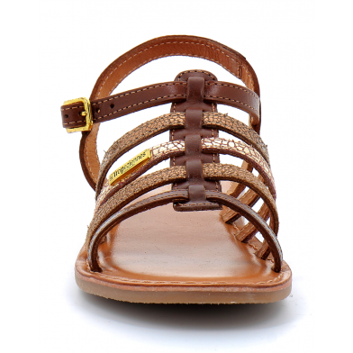 Sandales pour fille Mongue tan-or 19380