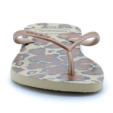 Tong pour femme Slim Leopard gold 4103352.4879