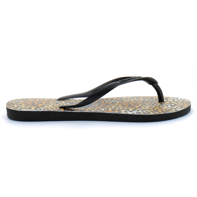 Tong pour femme Slim Leopard black 4145480.1069