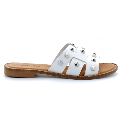 Sandale en cuir pour femme SILVIA blanc bianca