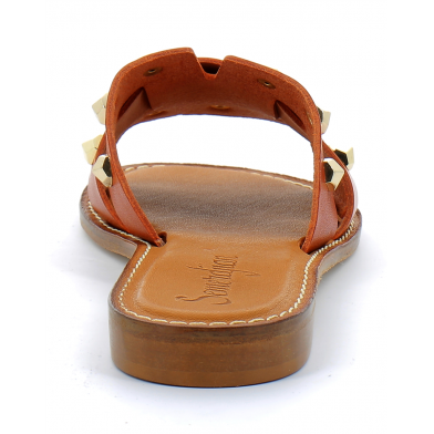 Sandale en cuir pour femme SILVIA rouille cotto