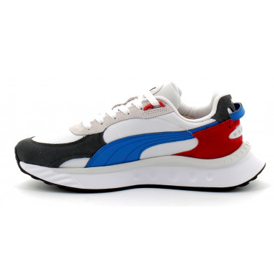 puma wild rider rollin blanc-bleu 381517-04
