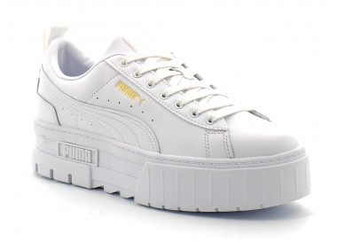 puma plateforme core blanche