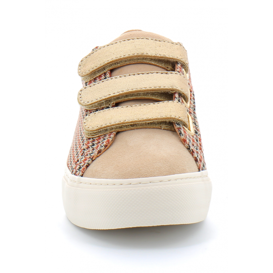 no name arcade sneaker straps nora/suede kngd-ag04-ay chestnut/nude