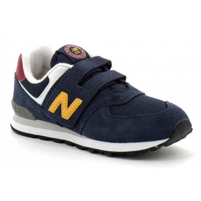 Chaussures de sport à scratch pour enfant PV574 natural/indigo pv574hw1