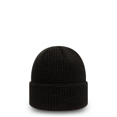 logo de la nfl équipe waffle black cuff beanie hat noir osfm