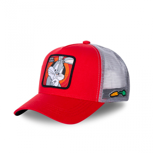 casquette trucker capslab by freegun looney tunes rouge cl/loo/1/bug1