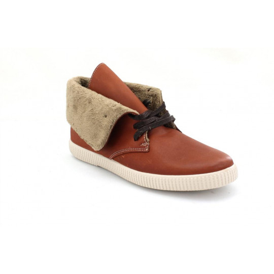 victoria chaussures montantes cuir teint fourrées cuero