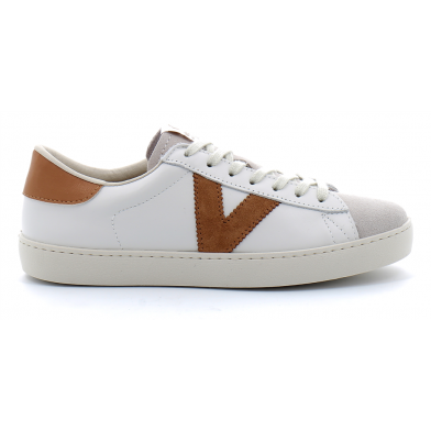 Baskets basses à lacets en cuir pour femme 1126142 cuero