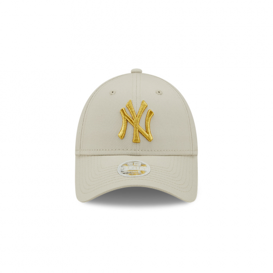 casquette femme 9forty new york yankees logo métal beige osfm