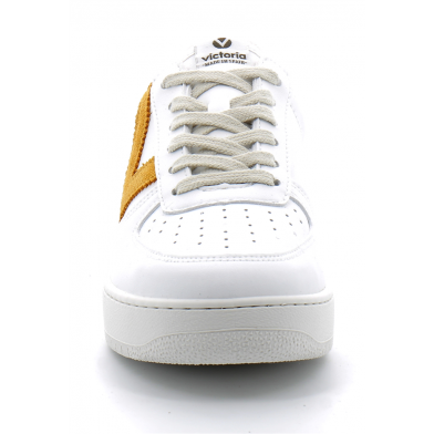 Baskets basses à lacets pour femme 1258201 mostaza