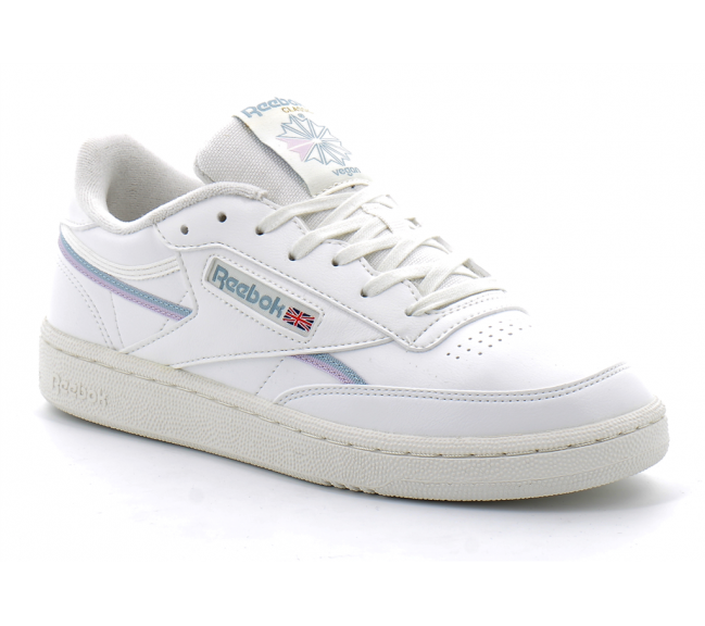 reebok club c 85 vegan blanc/bleu/rose gz3661