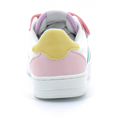 Basket à scratch pour enfant TIEMPO SCRATCH MULTICOLORE rosa