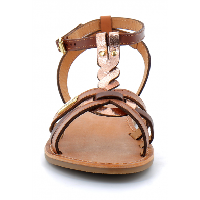 Sandales pour femme bride cheville Hamsuni nude/multi 43017