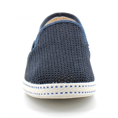 Espadrille pour adulte en toile de coton CLASSIQUE TOILE & FILET bleu/travail du 40 au 45-2014