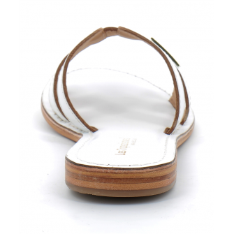 Mules pour femme en cuir Damia blanc 23998