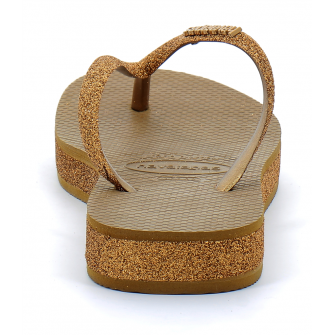 Tong à plateforme pour femme Slim Flatform sparkle-bronze 4147256.1856