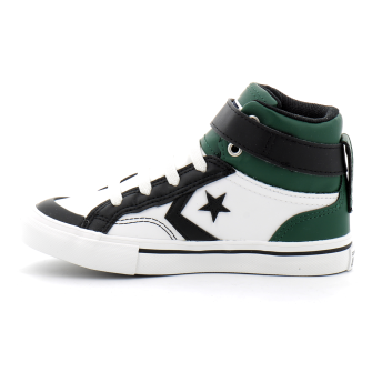 Chaussures montantes à lacet elastique en cuir pour enfant white/midnight a03773c