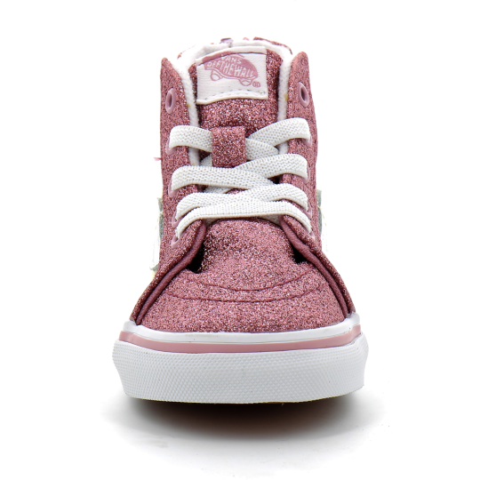 vans chaussures enfant sk8-hi zip (1-4 ans) rose-glitter vn0a5fbi0fu1