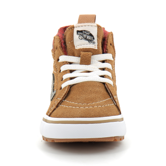 Chaussures à lacets elastique zippées pour enfant Sk8-Hi Zip brown vn0a5hz3y491