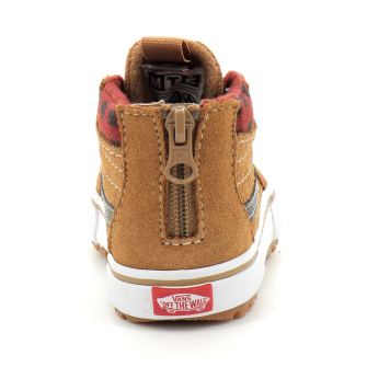 Chaussures à lacets elastique zippées pour enfant Sk8-Hi Zip brown vn0a5hz3y491