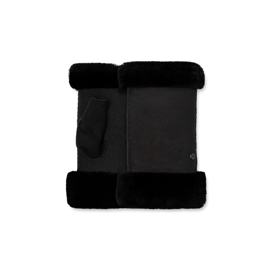 Sheepskin Fingerless Glove black 21619