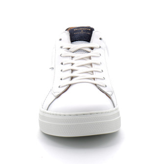 Baskets basses en cuir pour homme Spark Clay white azul kmnhl704c2