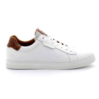 Baskets basses en cuir pour homme Spark Clay white camel kmnhcu04ca
