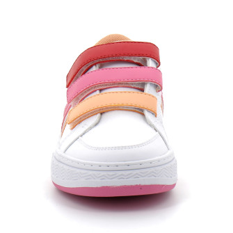 Basket à scratch pour enfant L001 blanc-rouge 45suc0007-286