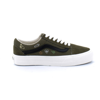 Chaussures basses à lacets pour femme Old Skool dark olive vn0005ubdol1
