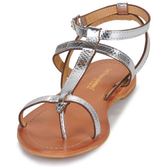 Sandales pour femme bride cheville en cuir Hilan argent 63508