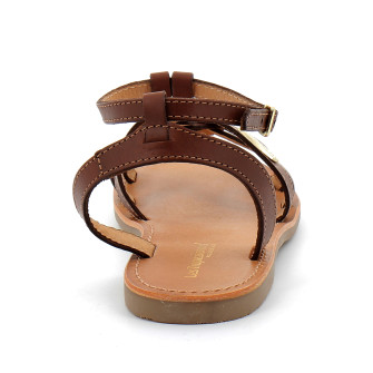 Sandales pour femme bride cheville Hamsuni tan 43014